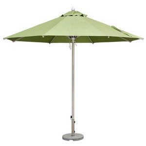 Aluminium heavy duty center pole umbrella folding outdoor beach umbrella