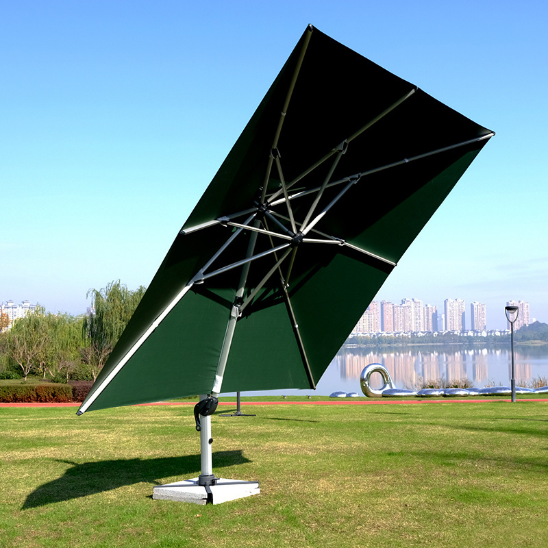 Artiz high quality commercial wind proof market umbrella side post square cantilever patio umbrella