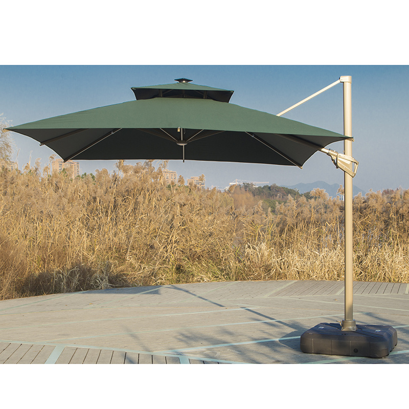 Leisure ways custom design printed beach sunshade umbrella outdoor furniture big shelter umbrella parasol