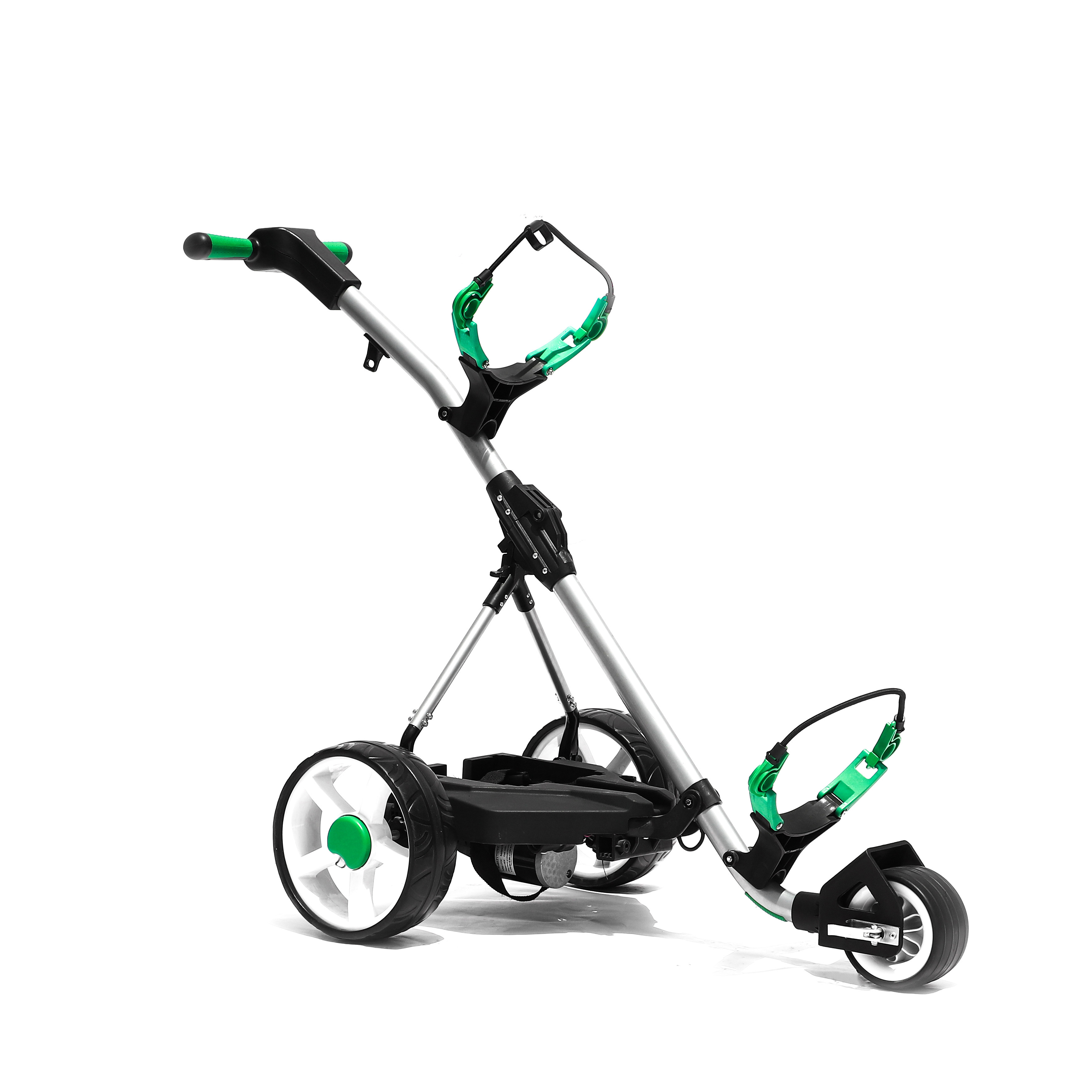 Hot Selling Golf Trolley 3 Wheels Aluminum Folding Height Adjustable Golf Push Trolley with Umbrella Holder