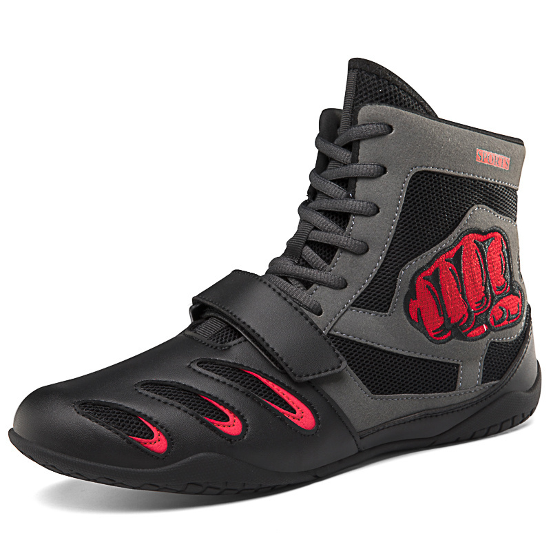 Wrestling Boots New Design Professional Customized Logo Weightlifting Wrestling Boxing Shoes