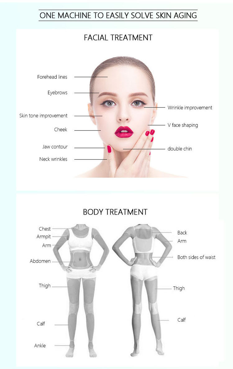 360 Slimming RF Face Lifting Body Shaping Machine HIFU RF 2 in 1 Beauty Machine for Face Lift Body Slim