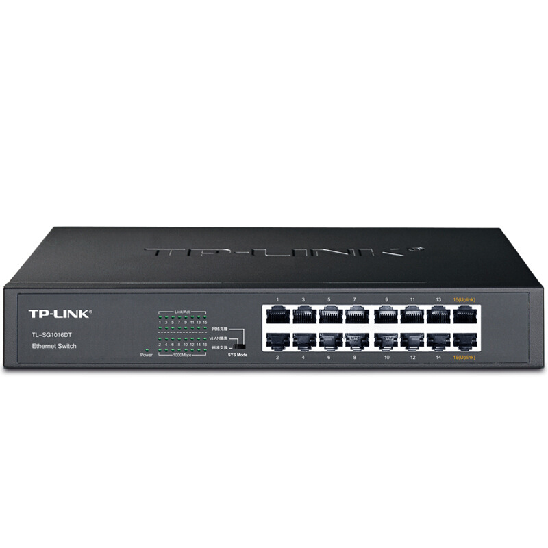 TP-LINK TL-SG1016DT 16-port POE switch network switch can be installed on the rack 10/100/1000Mbps RJ45 ports