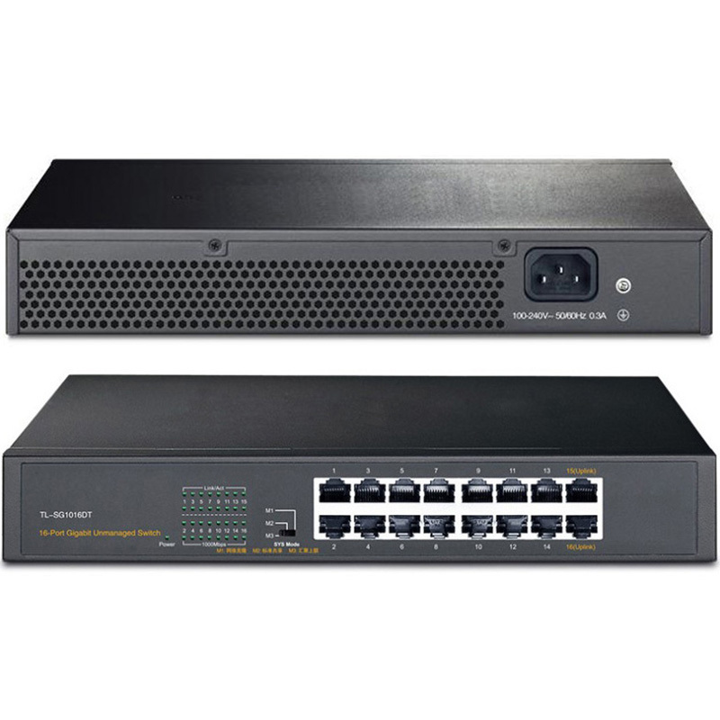 TP-LINK TL-SG1016DT 16-port POE switch network switch can be installed on the rack 10/100/1000Mbps RJ45 ports