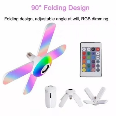 40W 50W RGB Football Folding Bulb Folding led fan lamp,Led fan bulb,fan blade led bulb/fan blade bulb/music fan bulb