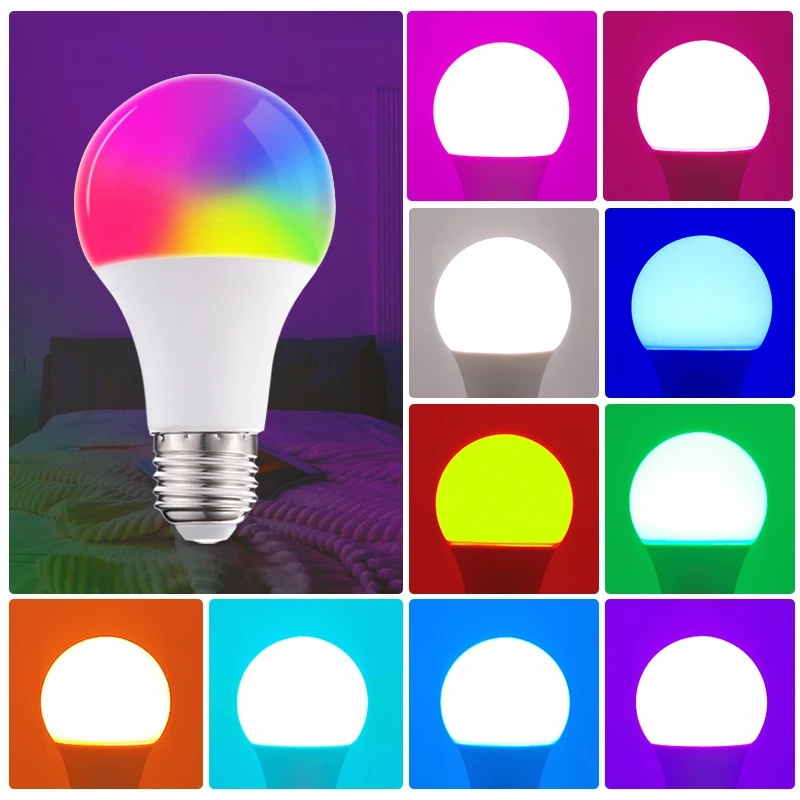 Smart Bulbs Wifi Light Rgb Color Home Lamp Led Rgbcw E26 E27 B22 7w 9w Ac 220v Tuya   Alexa Bulb