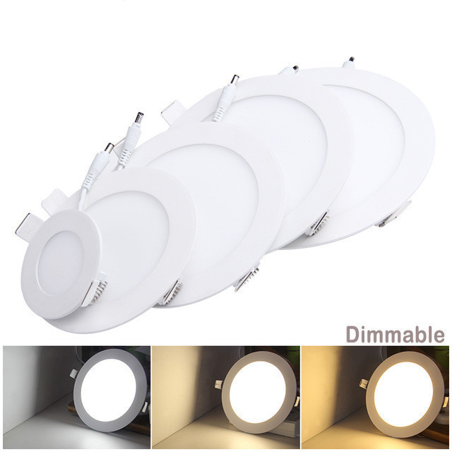 Modern 85MM Ultra Thin Round Shape 3W Recessed LED Flat Panel Light Fixture Lighting and Circuitry Design ROHS Aluminum 2-year