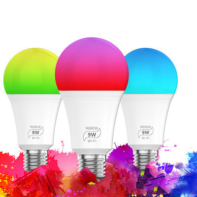 9W E27 RGBCW Magic Light Smart Bulb Bombillas LED Inteligentes Wifi Bulb Works with Alexa & Google Assistant