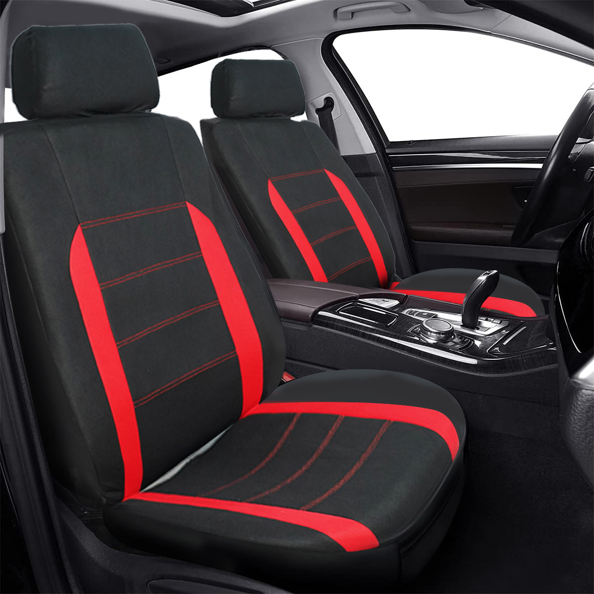 Universal Luxury Polyester Cool Red Seats Cover For Car Set Custom Fashion Car Seat Cushion Covers Full Set