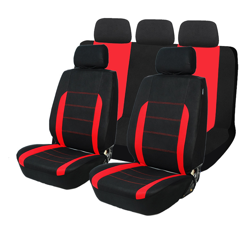 Universal Luxury Polyester Cool Red Seats Cover For Car Set Custom Fashion Car Seat Cushion Covers Full Set