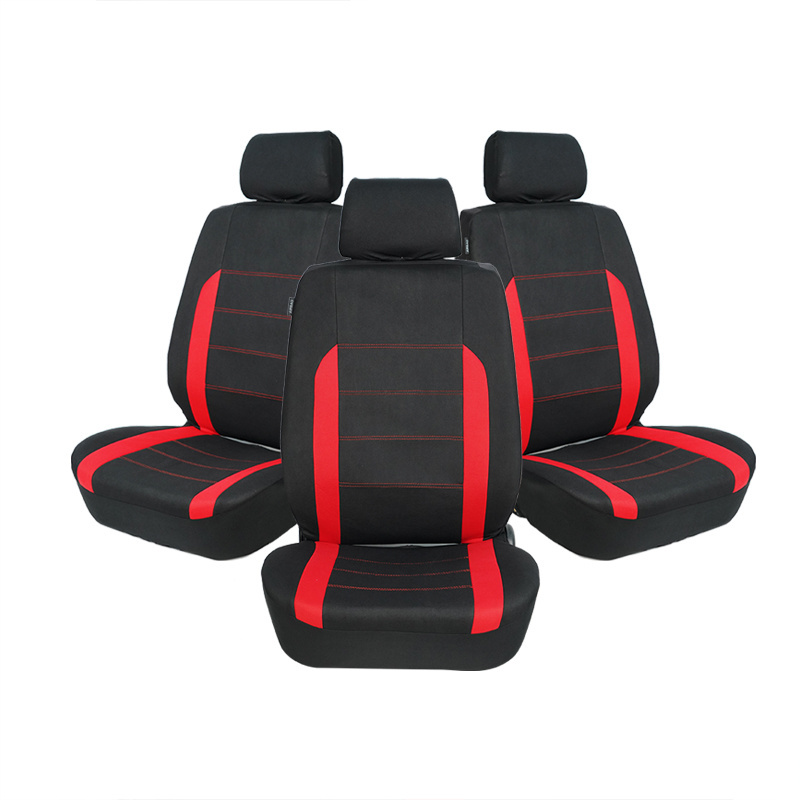 Universal Luxury Polyester Cool Red Seats Cover For Car Set Custom Fashion Car Seat Cushion Covers Full Set