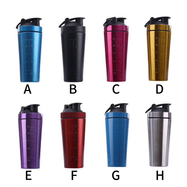 Drinkware Water Bottles 1L Stainless Steel Shaker Bottle Leak proof Protein Mixing Healthy Metal Shaker Cup with Shaking Ball