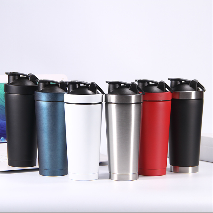 Drinkware Water Bottles 1L Stainless Steel Shaker Bottle Leak proof Protein Mixing Healthy Metal Shaker Cup with Shaking Ball