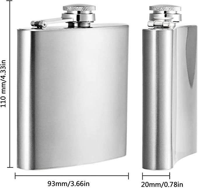 Barrell Shape Shaped Stainless Steel Barrel Bangle Banana Hip Flask