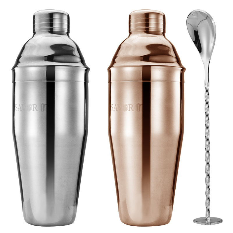 custom simple 750ml Stainless Steel boston cocktail shakers one set