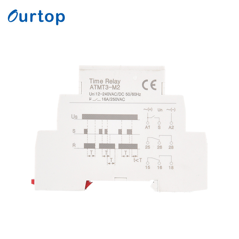 ATMT3-M2 Adaptable Time Control Ourtop Modular Relay for Pump Heating  Fan Switching