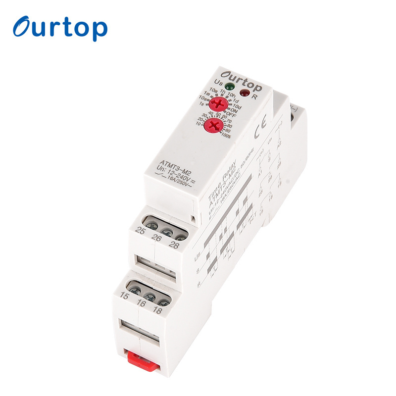 ATMT3-M2 Versatile Off-Delay Timer OURTOP Modular Relay for Pump and Fan Control