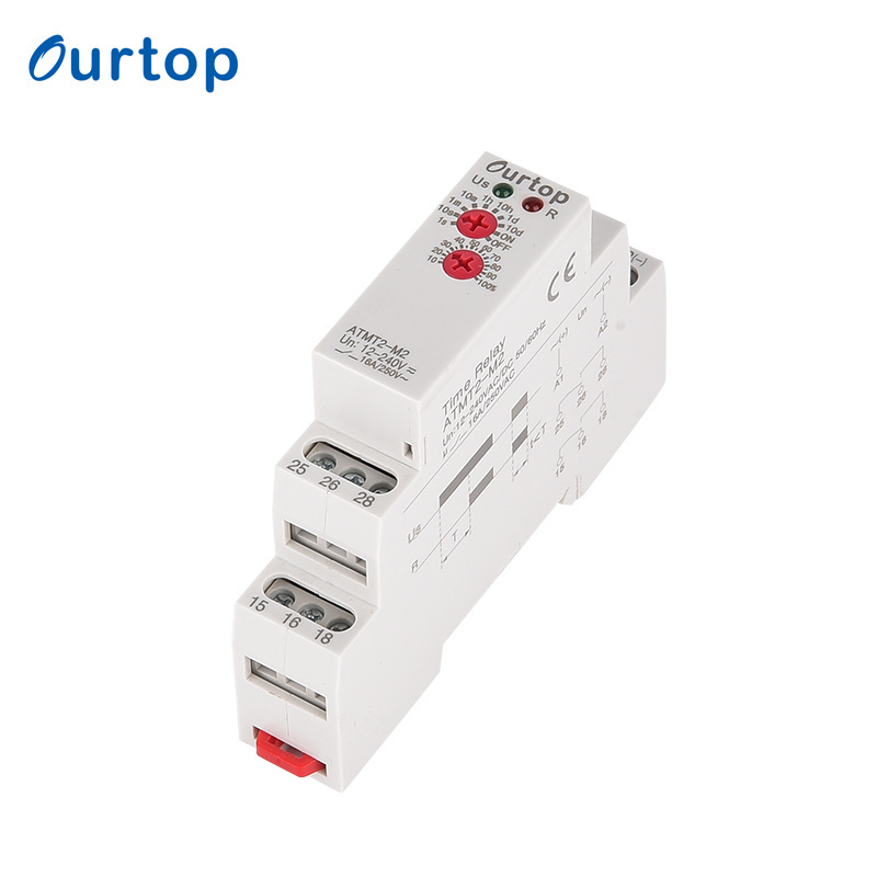 OURTOP Time Functions Controlled by Supply Voltage Timer Relays On-Delay Modular Time Relay