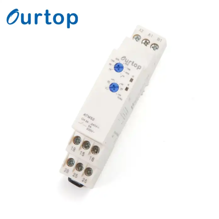 OURTOP Efficient Time Control On-Delay Modular Relay for Pump Decay and Fan Switching