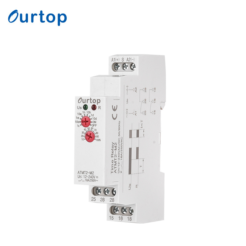 OURTOP Time Functions Controlled by Supply Voltage Timer Relays On-Delay Modular Time Relay