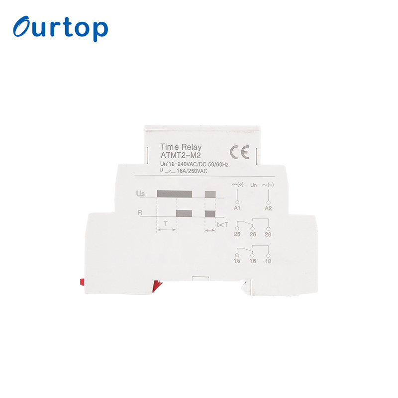 OURTOP Time Functions Controlled by Supply Voltage Timer Relays On-Delay Modular Time Relay