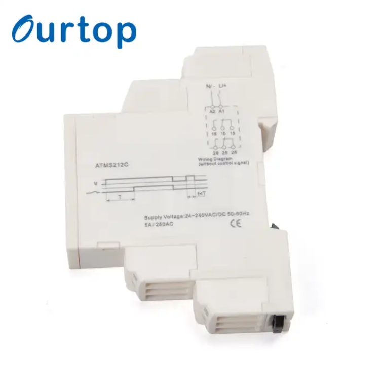 OURTOP Efficient Time Control On-Delay Modular Relay for Pump Decay and Fan Switching