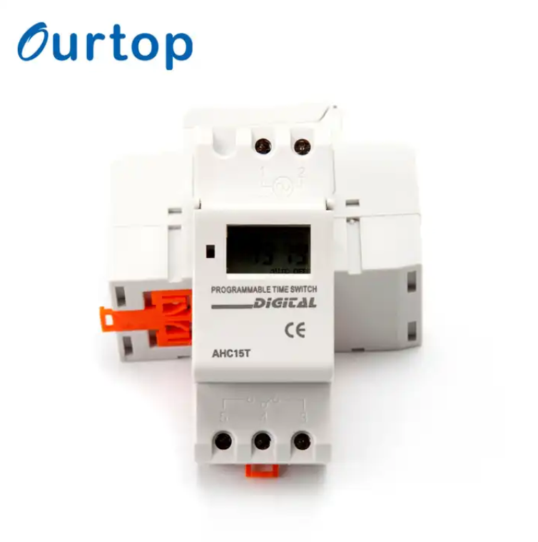 OURTOP 220VAC digital programmable time switch 8 ON/OFF Astronomical timer