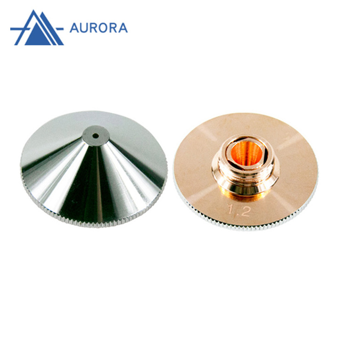 Copper Dia28 H15 M11mm Single/Double Laser Cutting Nozzle for Precitec WSX Fiber Laser Cutting Head