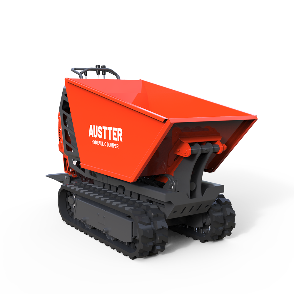 T50 AUSTTER Construction Agriculture Used 500KG Full Hydraulic Tracked Dumper With 7.5HP Honda B&S Ducar Gasoline Engine