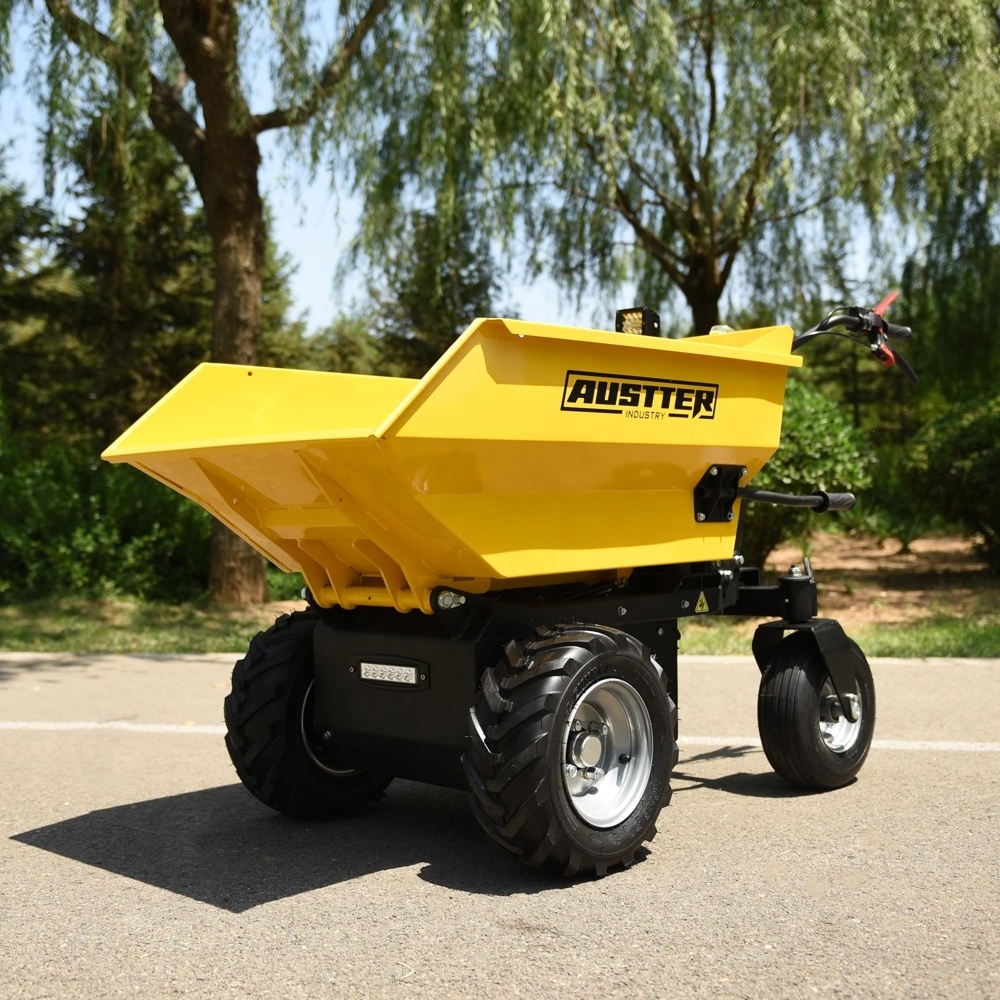 AUSTTER 500KG electric mini dumper battery-powered cart electric wheelbarrow for gardening landscaping and construction