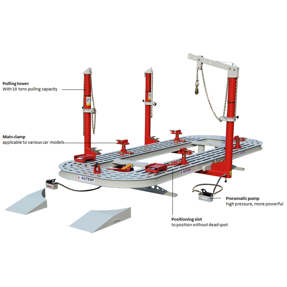 TFAUTENF ce approve  Car Rotisserie Frame Machine Hot Sale Popular auto collision frame equipment workshop car bench