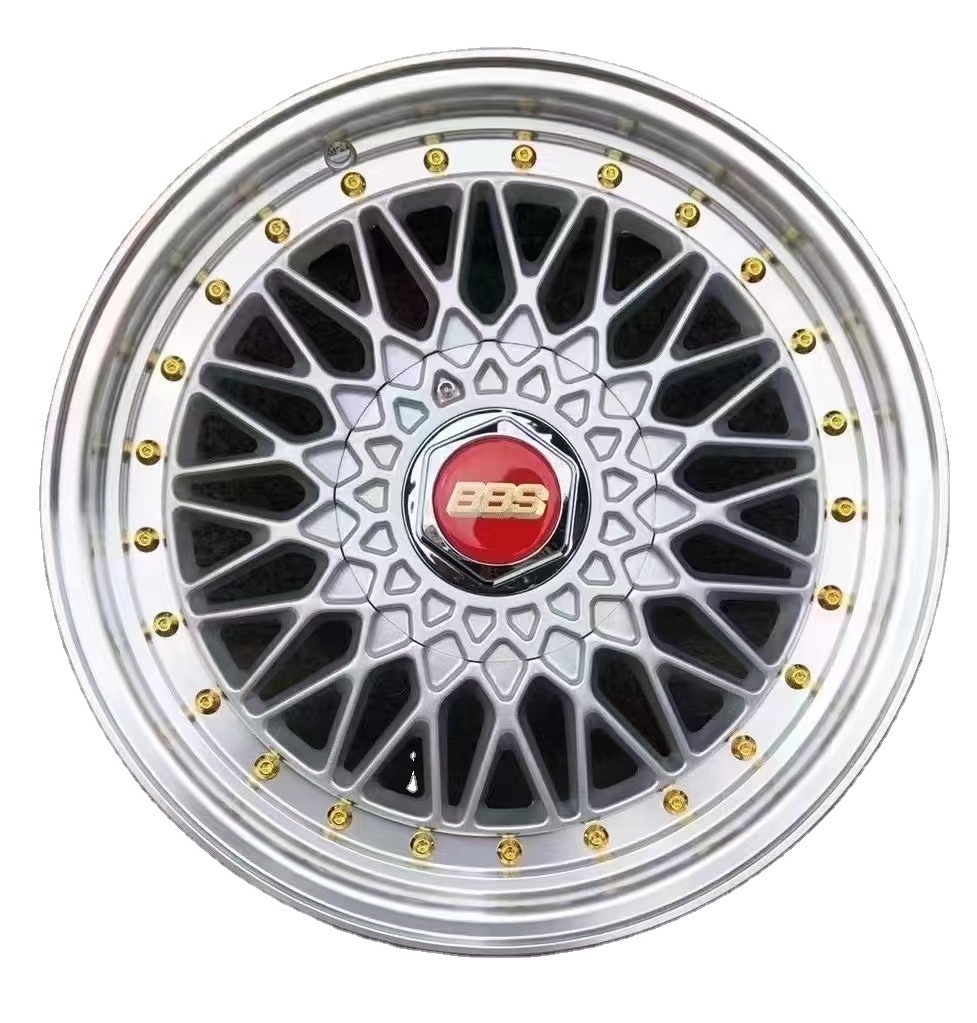 2ZW032 14 15 16 17Inch 4 5 8 10 holes Double PCD Mesh Deep Dish Design Alloy Wheels Rims with Rivets