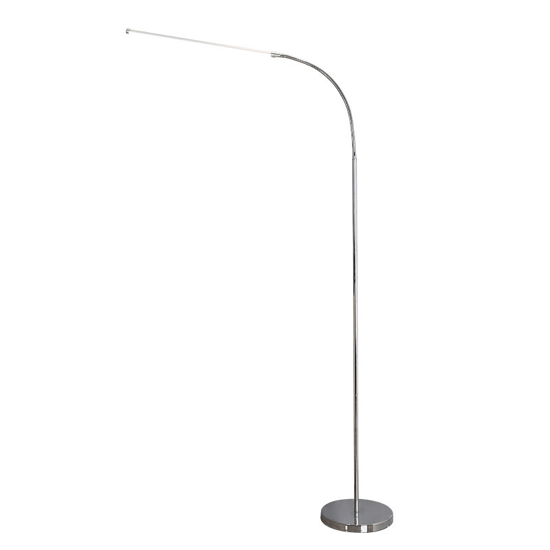 Slimeline LED modern floor lamp, brushed steel is suitable for living room, bedroom and study