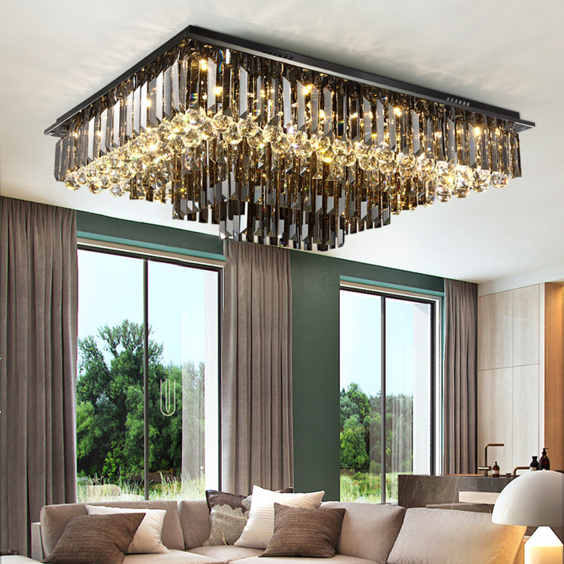 Dropshipping Empire Gold Crystal Ceiling Light K9 Crystal Ceiling Lamp Lighting Lustre Light Luxury Chandelier