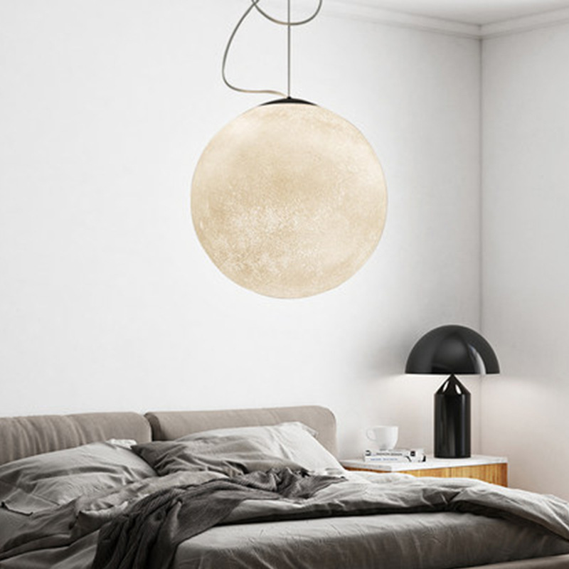 Moon shaped Nordic style living room ceiling chandelier lighting bedroom modern LED staircase chandelier lighting