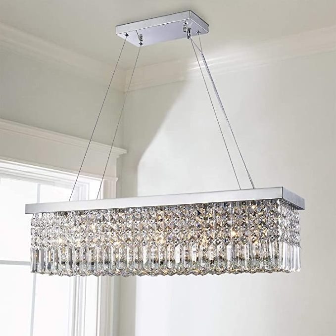 Modern chandelier design recessed ceiling fixtures, K9 crystal chandelier chain adjustable