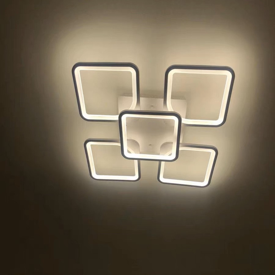 Modern APP Remote Control Acrylic Square Chandelier Ceil Lamp Living Room Bedroom Home 160W LED Ceiling Lights