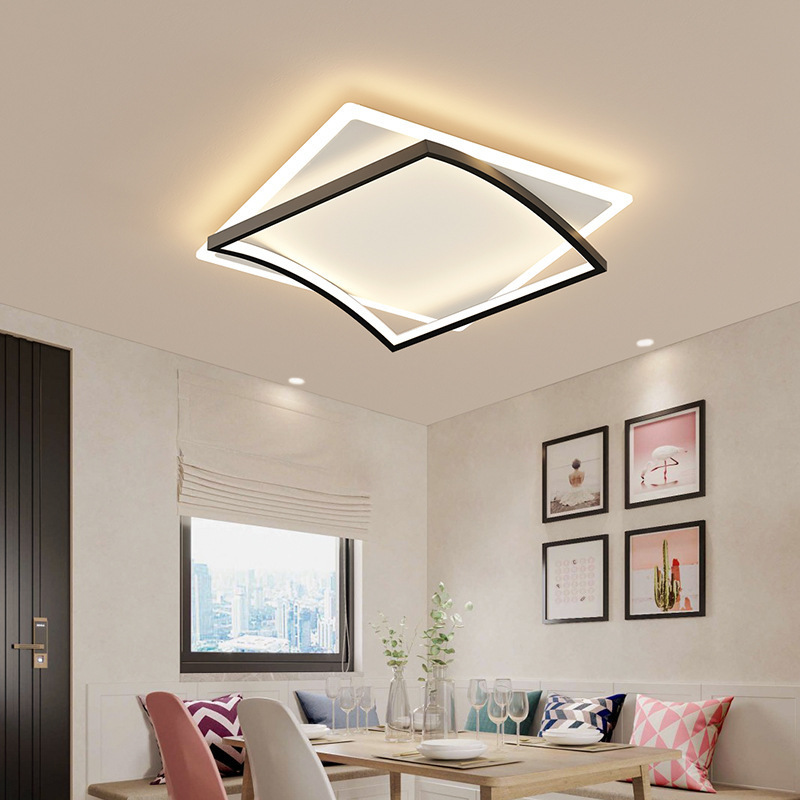 Acrylic Simple Home Decoration Bedroom Modern Square Living LED Ceiling lamp lights