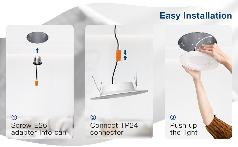 5/6 inch 3CCT LED Recessed Lighting 12 Pack, Dimmable IC Damp Rated 950LM Can Lights with Baffle Trim