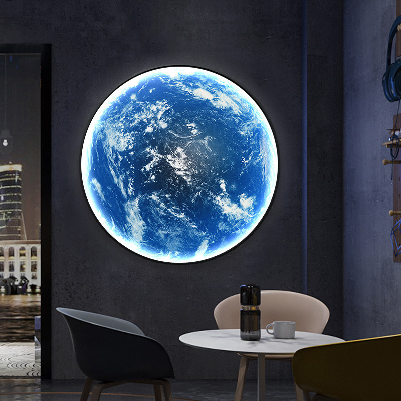 Modern Led Moon Wall Lamps Living Room Bedroom Background Decoration Night Light Creative Corridor Mural Wall Lighting