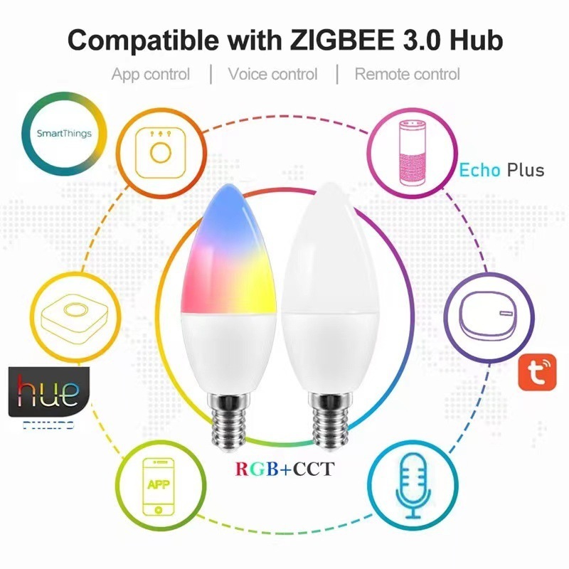 E14 220V Candle Shape Smart RGB 16 Color LED Lamp Bulb Wireless Remote Control Rgb Led Bulbs