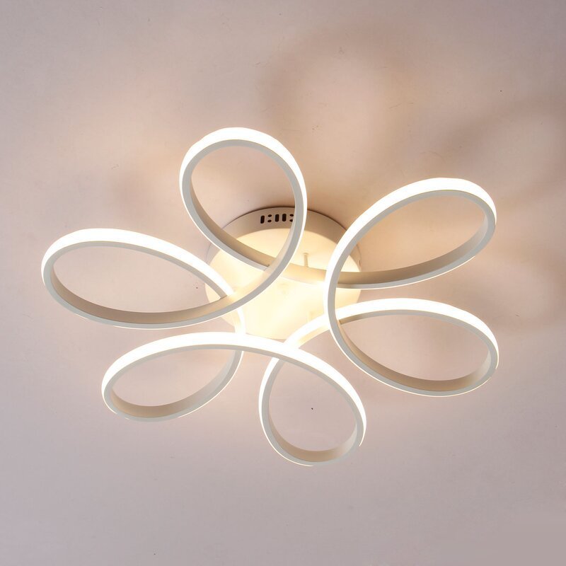 2022 hot sell acrylic minimalist flower shape indoor bedroom light fixtures modern pendant ceiling lighting