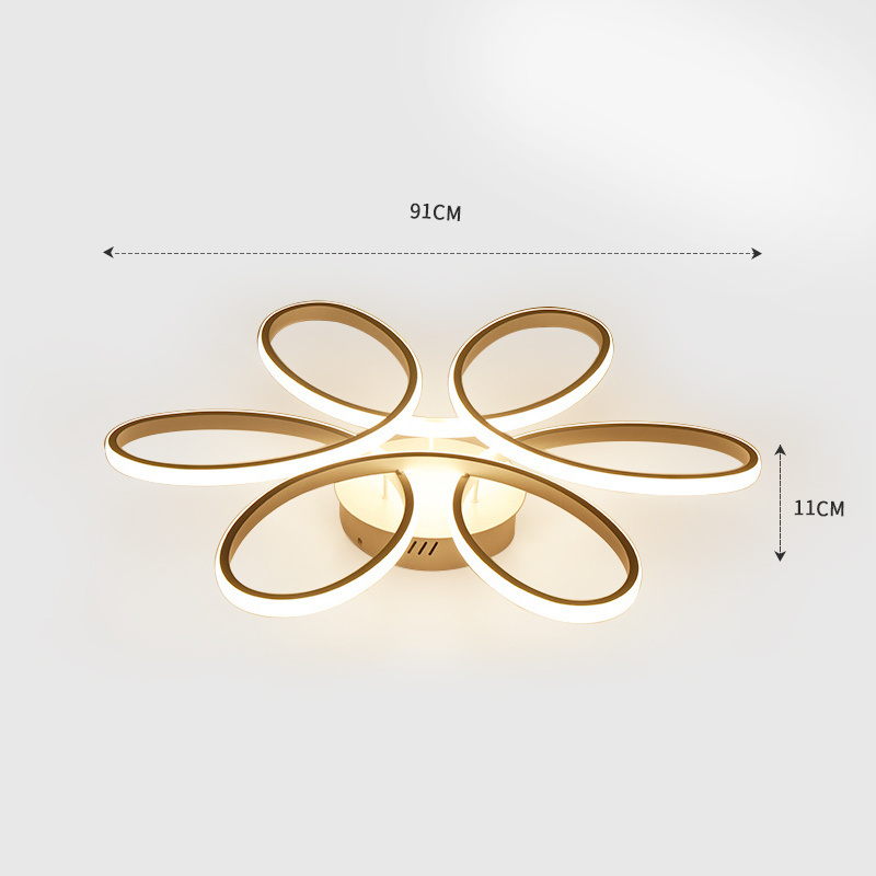 2022 hot sell acrylic minimalist flower shape indoor bedroom light fixtures modern pendant ceiling lighting