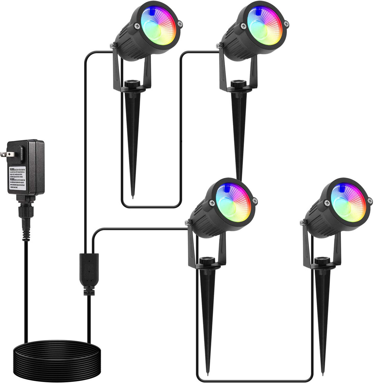 New Arrival LED Garden Light RGB Color Changing Dimmable WIFI App Control Outdoor Tuya Alexa Google LED Landscape Lighting