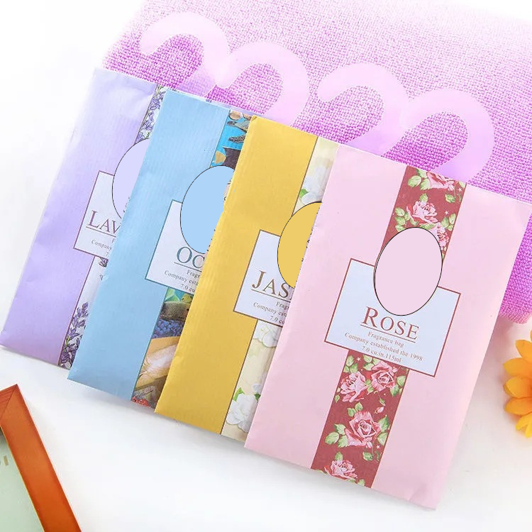 Hot Sale Drawer Closet Essential Oil Home Fragrance Deodorant Long-lasting Scented Paper Sachet Bag For Make Your Life Fragrant