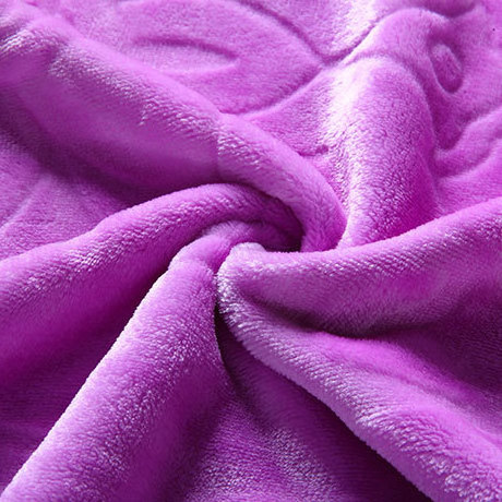 High Quality Fleece Blanket 100% Polyester Super Soft Flannel Bed Sheet Adult purple Fleece Blanket