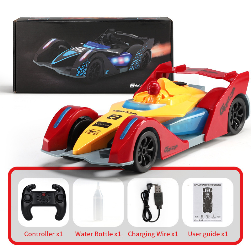 Wholesale F1 Spray Drift Racing High Speed Music Light 2.4Ghz Remote Control Car RC Electric Toys Cars for Kids Gua 50m