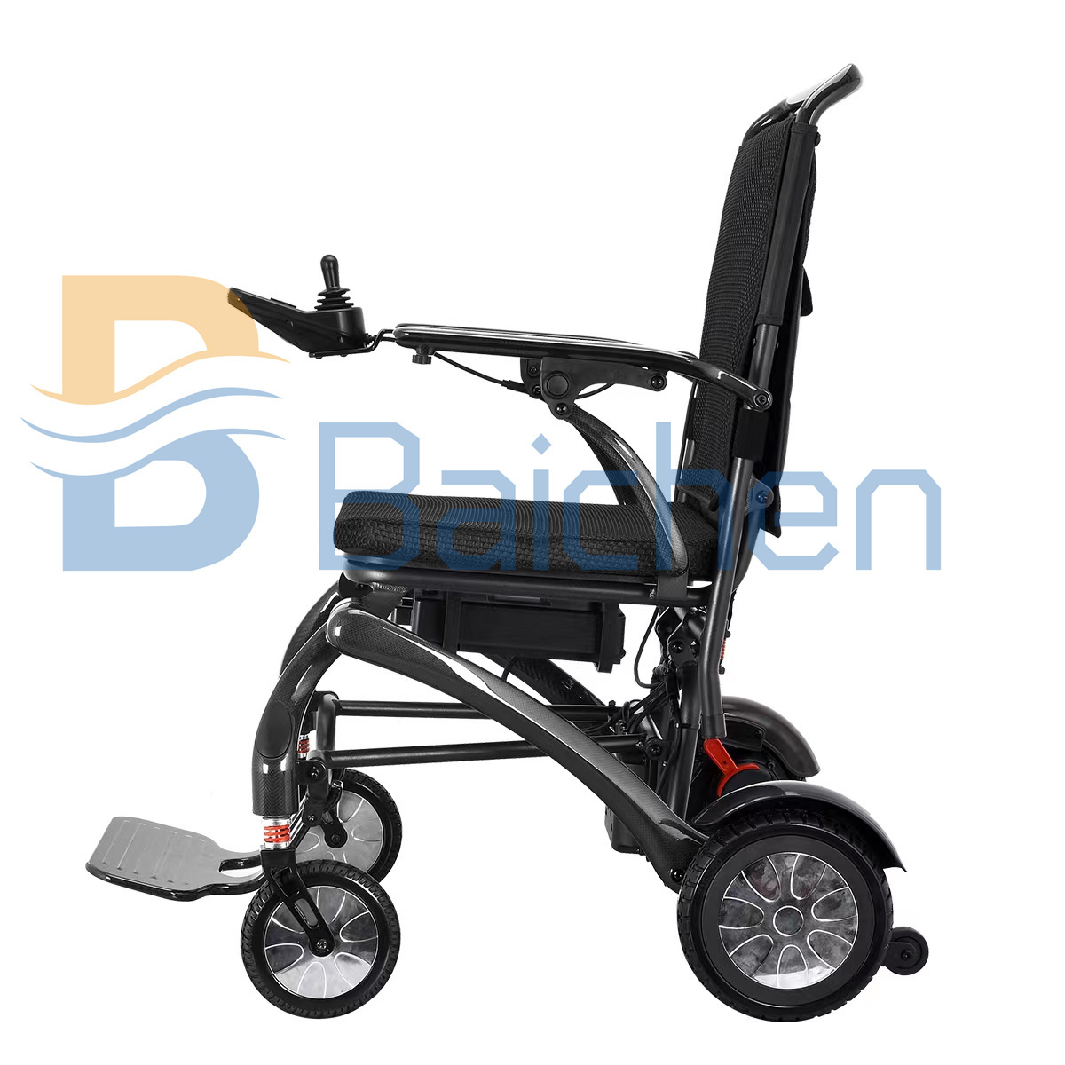 Customized Carbon Fiber Electric Wheelchair Used Foldable Tires Wheels Chair For Elderly