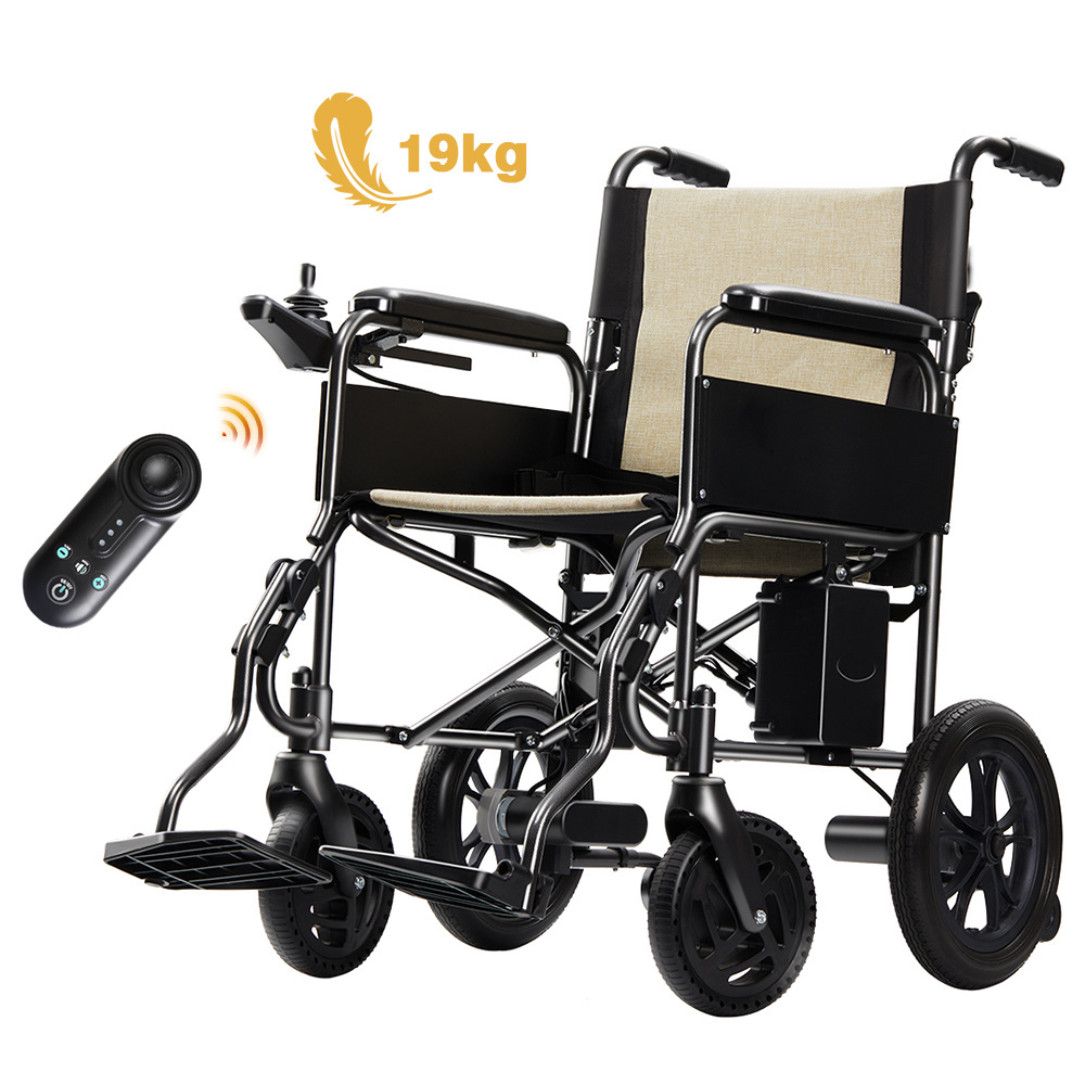 Light Aluminum Alloy Foldable Portable Lithium Battery Electric Car For Disabled People Travel Off Road In Wheelchair