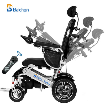 2024 CE ISO Folding Electric Wheelchair Lightweight Aluminum Wheelchairs Price Electric Wheelchair For Disabled